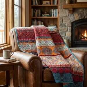 Arizona Mesa Lap Quilt on Fleece